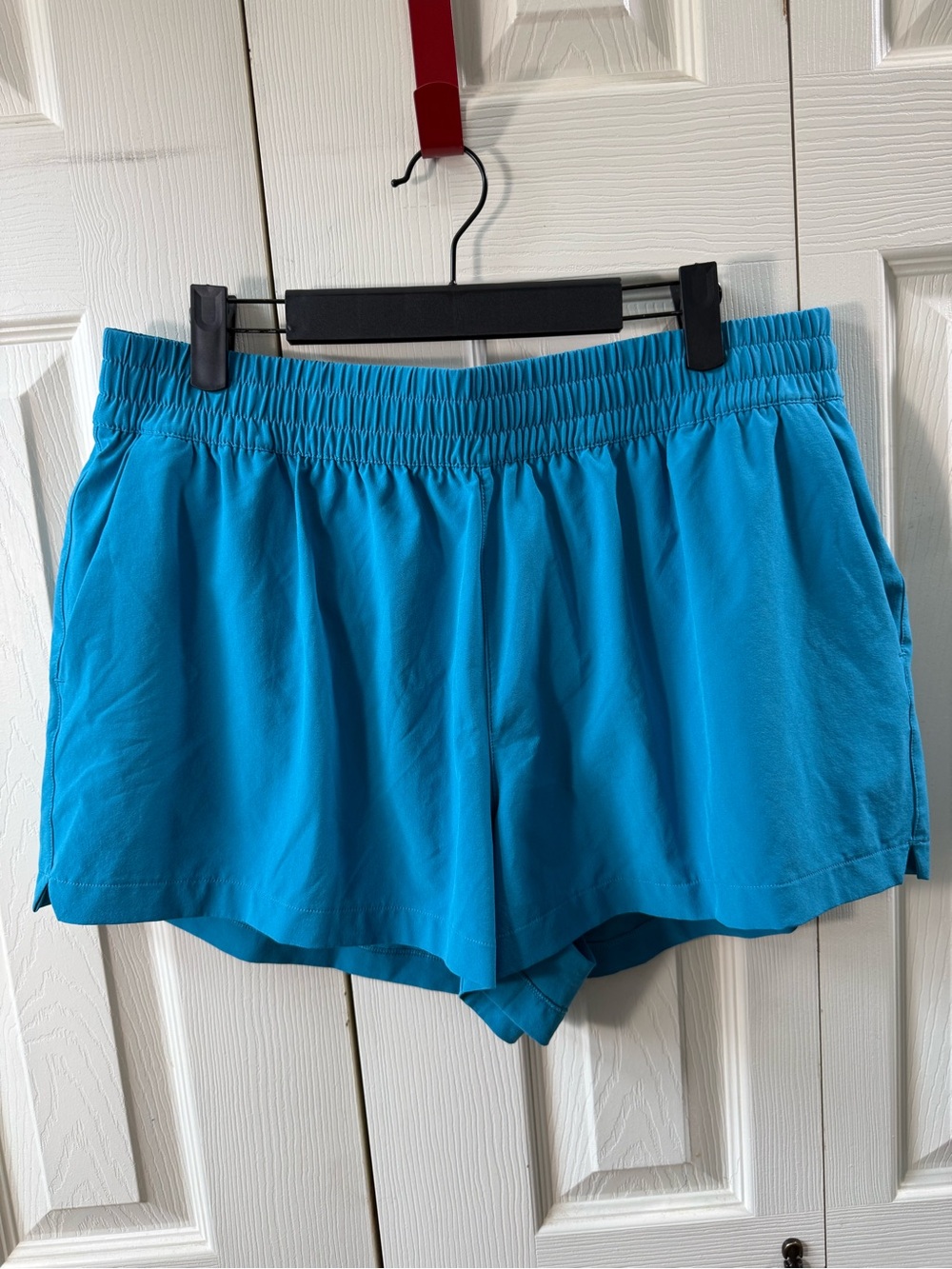 Athleta Teal Weekender Run Lined Shorts Womens Size Large